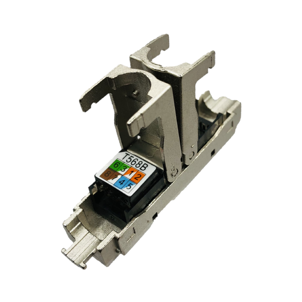 Łącznik kabla sieciowego beczka LAN kat.6 / 6A FTP ekranowany beznarzędziowy