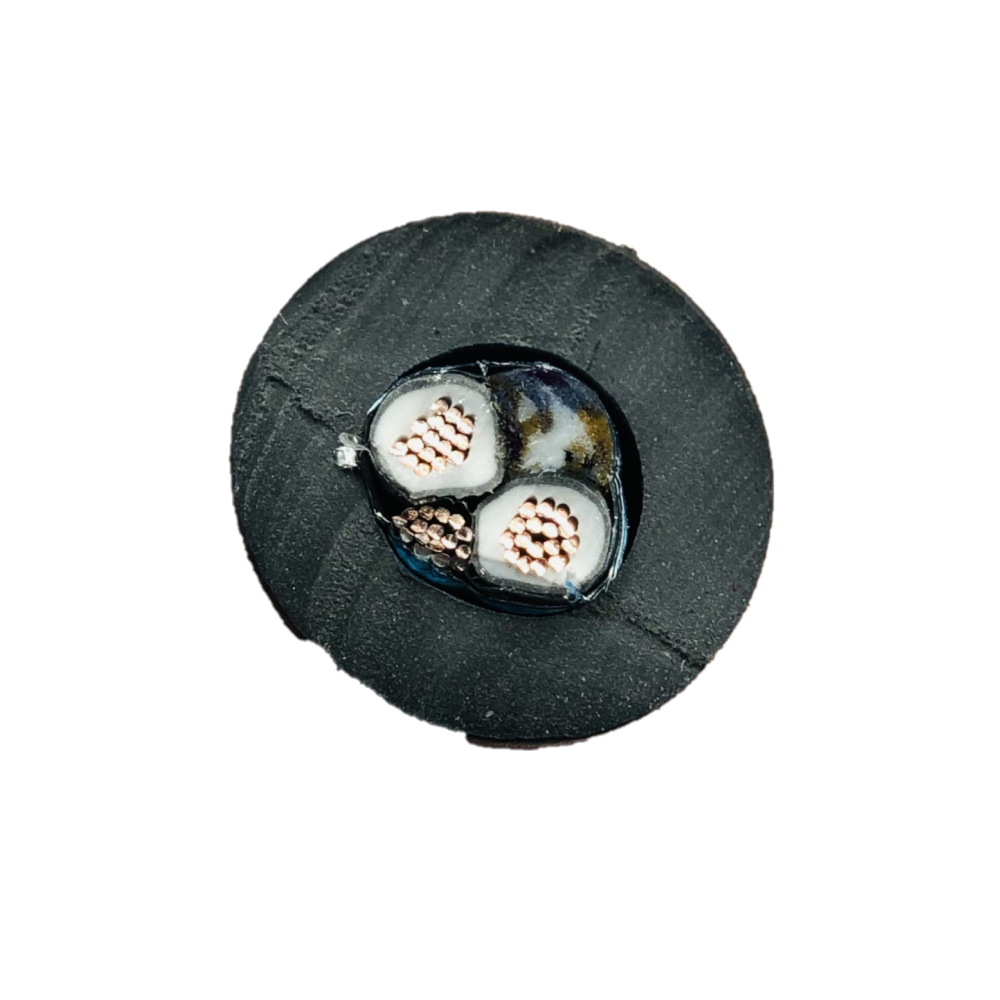 Bitner BiT 500 BLACK FR ST 2x1mm² – ekranowany 300/500V UV zewnętrzny 1m