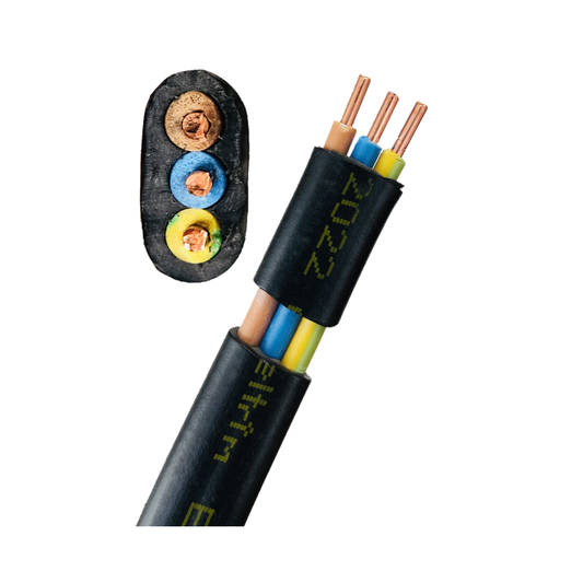 Przewód instalacyjny EL-Instal NP 750 żo 450/750V płaski czarny Dca ydyp czarny