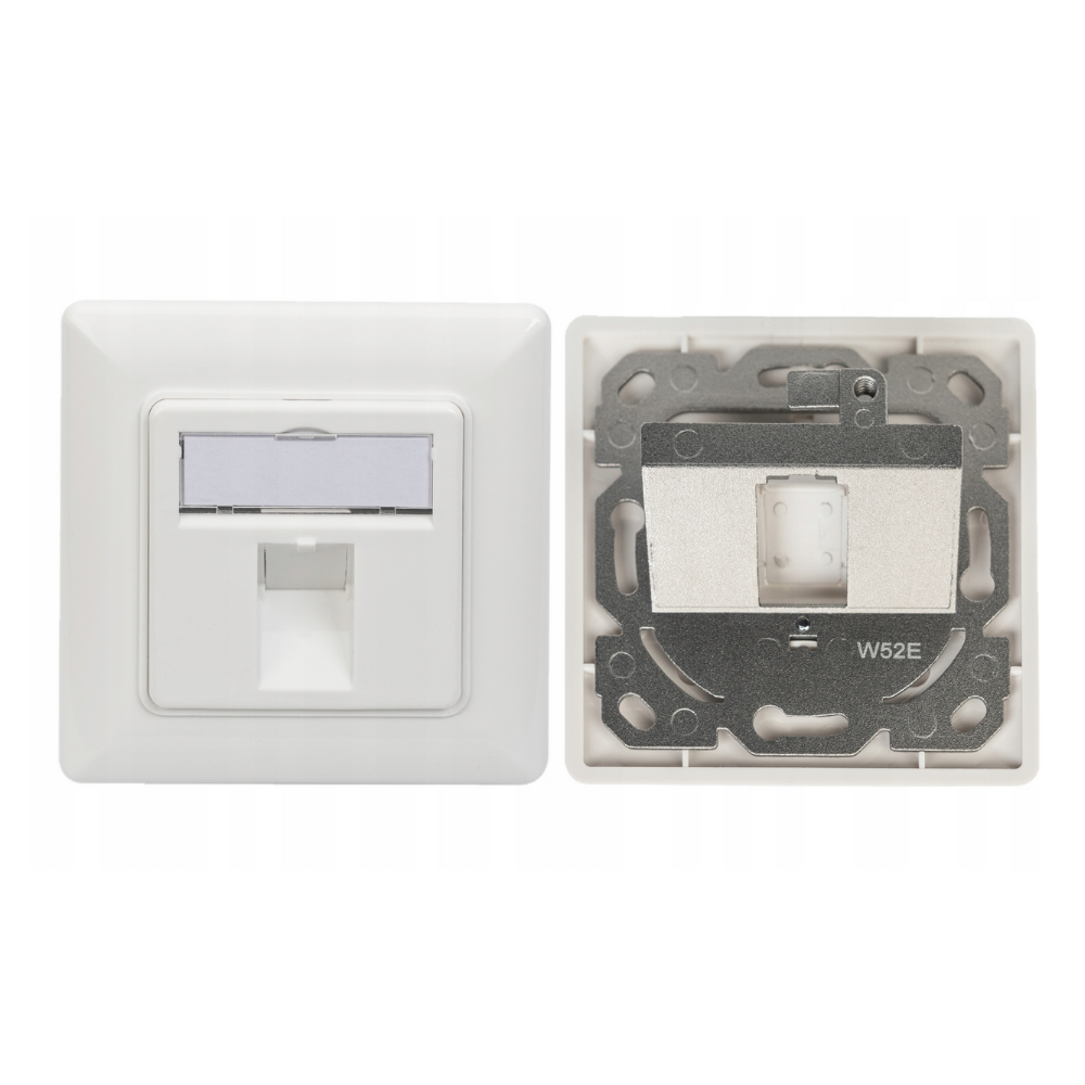 Gniazdo pojedyncze podtynkowe do modułów keystone 1 / 2 / 3 gniazda, pole opisowe p/kurz