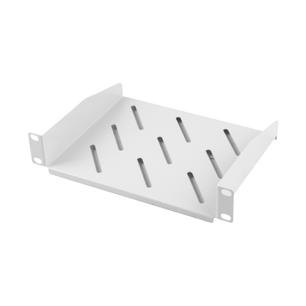 Półka 1U do szafy RACK 10" – 180 mm, metalowa, udźwig 20 kg | czarna / szara