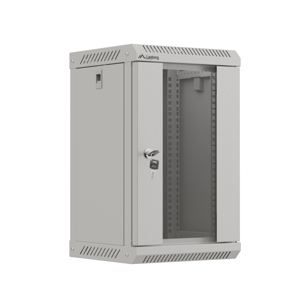 Szafa instalacyjna Rack wisząca 10" szara / czarna / 4U / 6U / 9U przeszklone drzwi