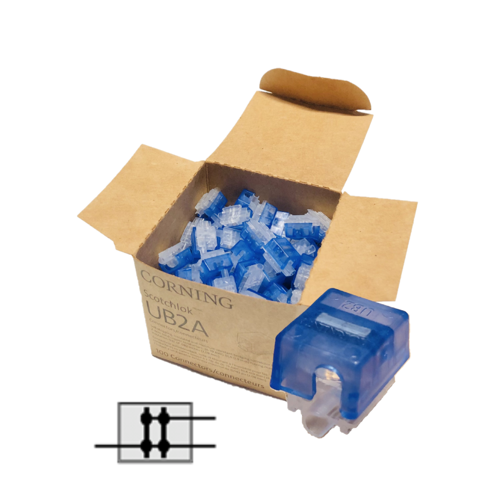 Corning UB2A presslok AWG 19-26 żelowane 0,4-0,9mm 100 sztuk