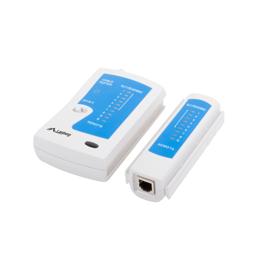 Tester kabli sieciowych LAN RJ45 RJ12 RJ11 BNC z baterią