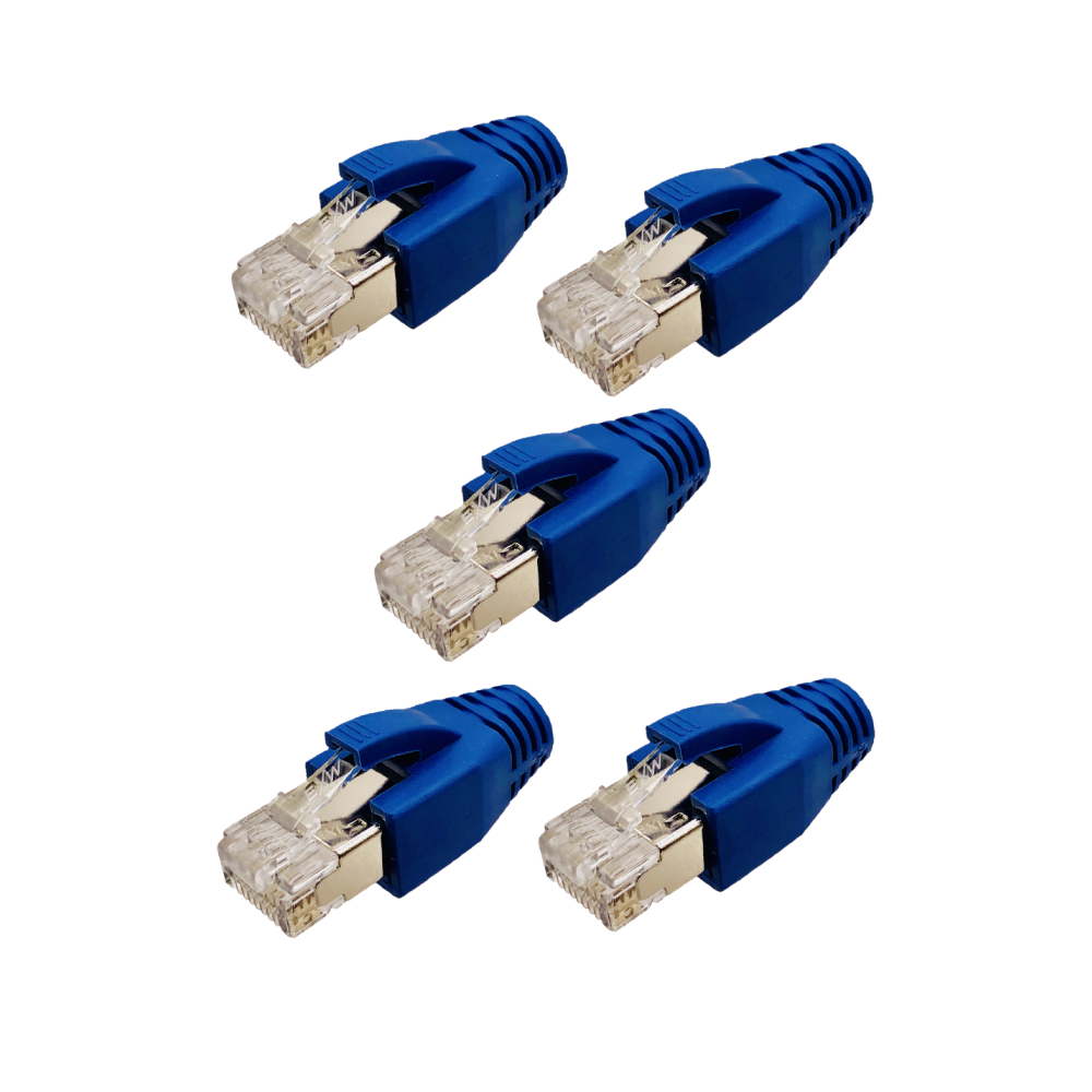 Wtyk RJ45 ekranowany Kat.6A z osłonką, AWG 22–24 – do grubych przewodów