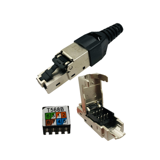 Wtyk RJ45 Beznarzędziowy Kat.6 | UTP / FTP | AWG 26-22