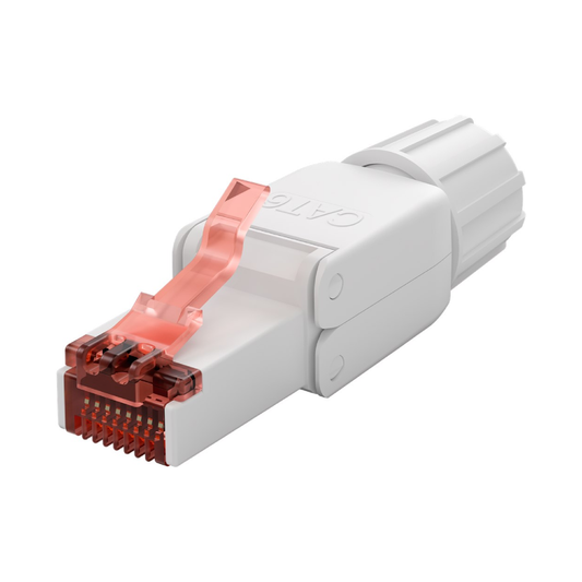 Beznarzędziowy wtyk sieciowy RJ45 UTP Kat.5e / 6 / 6A – szybki montaż