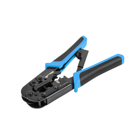 Lanberg NT-0201 – zaciskarka wtyków RJ45, RJ12, RJ11 + ściągacz izolacji (4P, 6P, 8P)