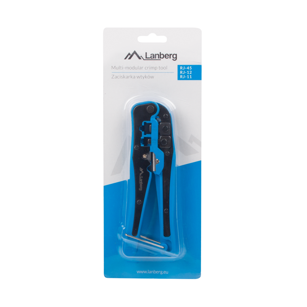 Zaciskarka do wtyków RJ45 RJ12 RJ11 + ściągacz izolacji | 4P 6P 8P NT-0202