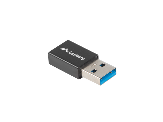 Adapter USB-C (F) do USB-A (M) 3.1 OTG czarny – Lanberg przejściówka USB