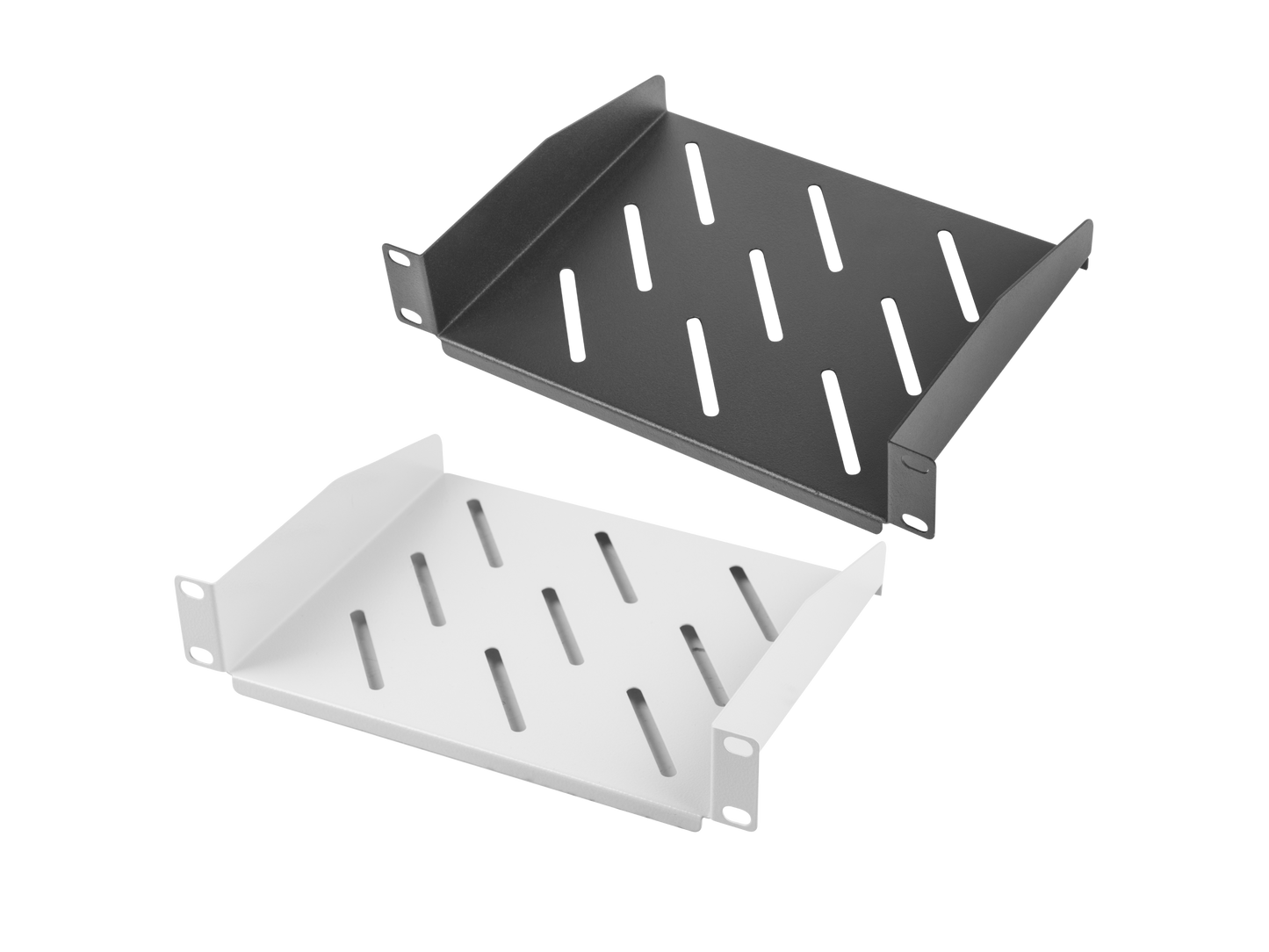 Półka do szaf RACK 10" 1U 310mm czarna / szara udźwig 20kg