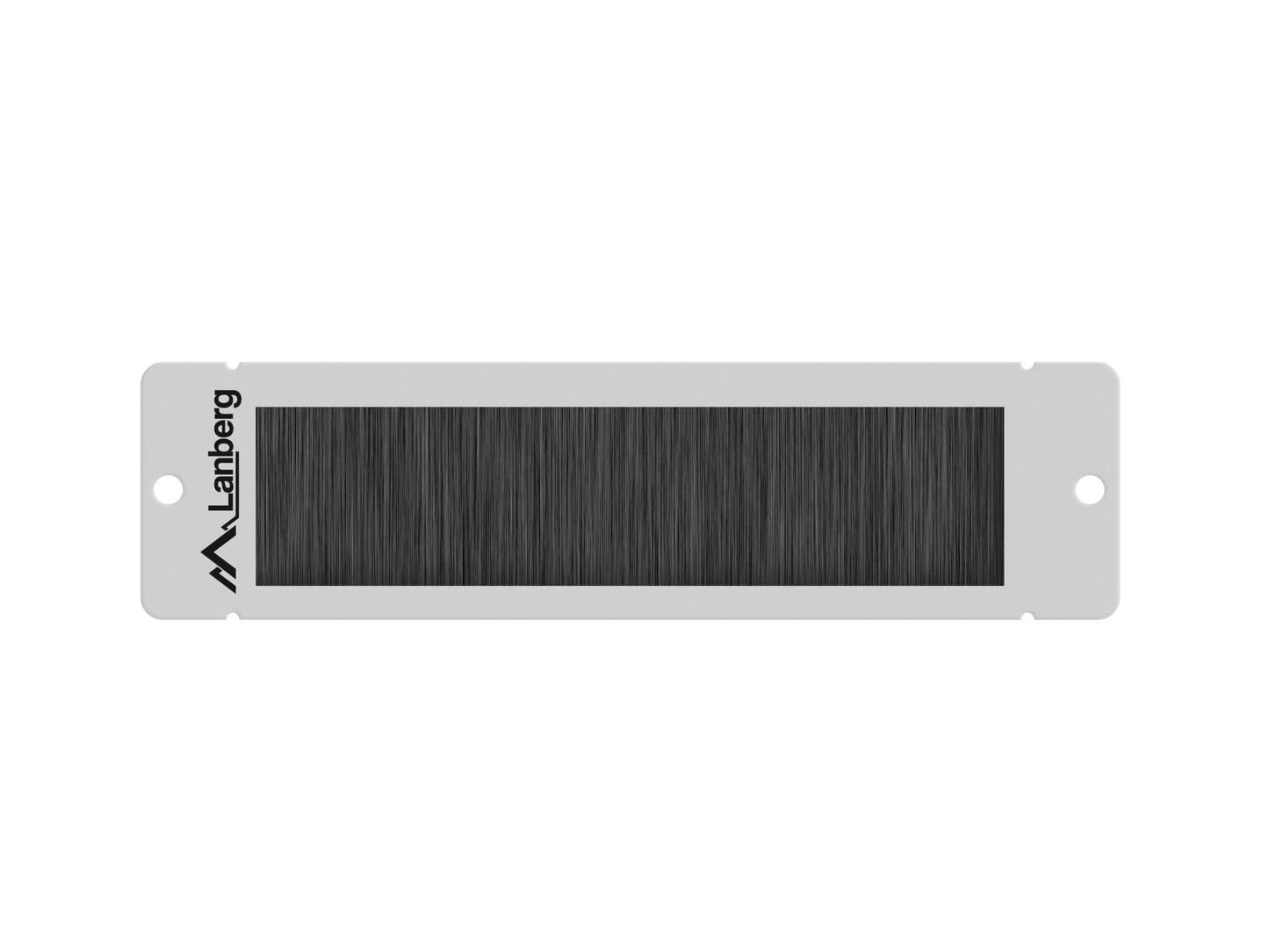 Panel szczotkowy do szaf rack 10" 1U czarny / szary montowany w przepustach