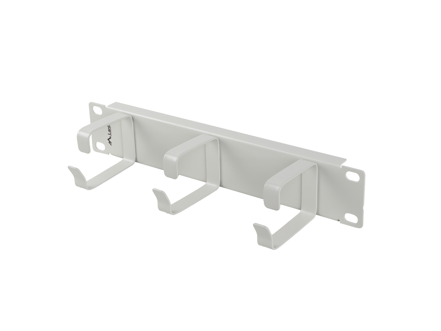 Organizer do kabli do szaf rack 10" 1U z metalowymi uchwytami typ B czarny / szary