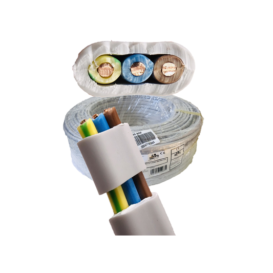 Przewód kabel instalacyjny YDYp 3x1,5 EL Instal NP750 3 x 1,5mm szary Dca krążek 100m