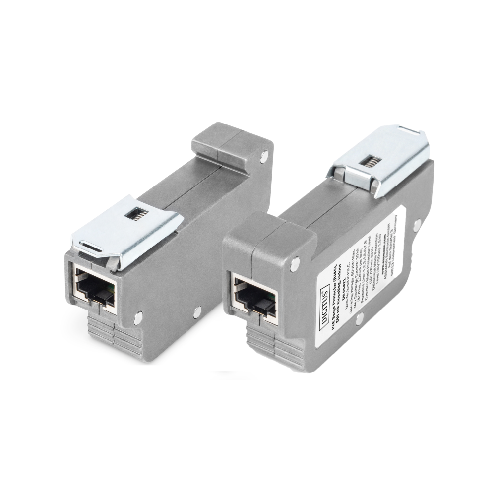 Zabezpieczenie przeciwprzepięciowe PoE 10kV | 2x RJ45, montaż na szynę DIN