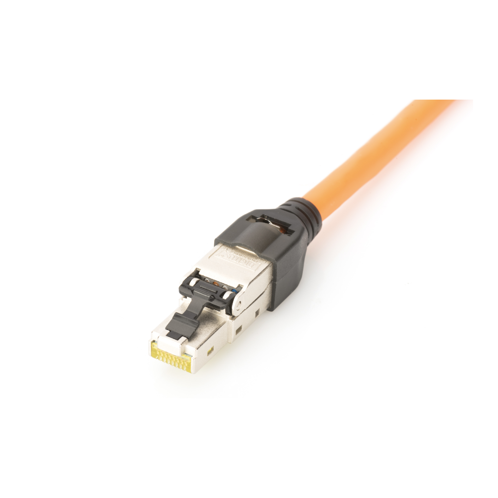 DIGITUS wtyk RJ45 kat. 6A STP beznarzędziowy | 10GbE, PoE+, ekranowany, AWG 27–22