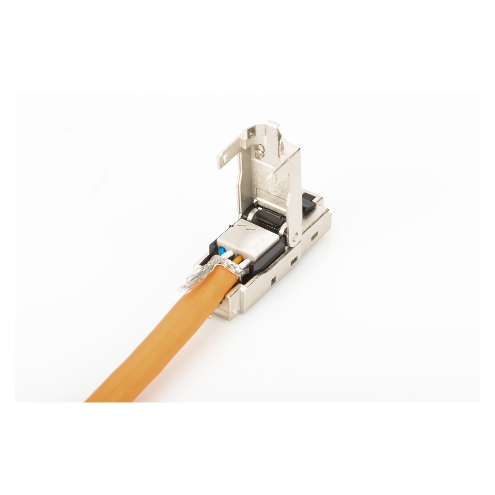DIGITUS wtyk RJ45 kat. 6A STP beznarzędziowy | 10GbE, PoE+, ekranowany, AWG 27–22