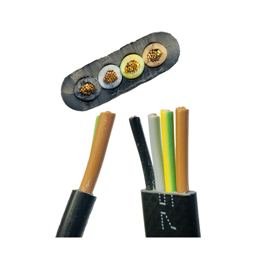 Przewód dźwigowy płaski H07VVH6-F 750V – 4x1.5 / 2.5 / 4 mm² – do suwnic i wind – na metry