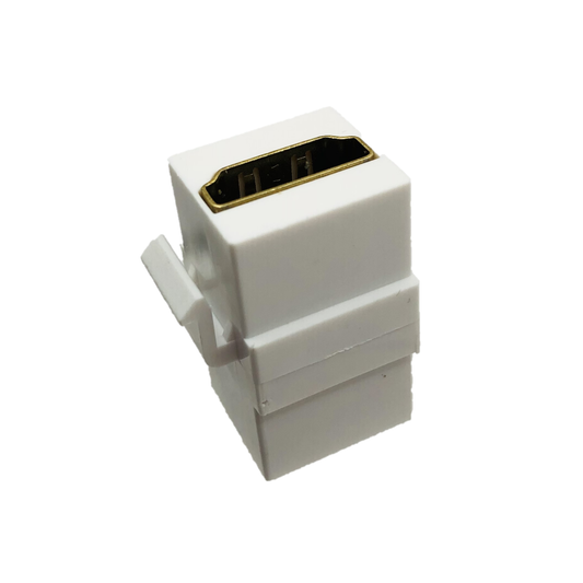 Moduł Keystone HDMI DN‑93401 – Adapter Gniazdo HDMI F-F, Łącznik do Paneli, Biały