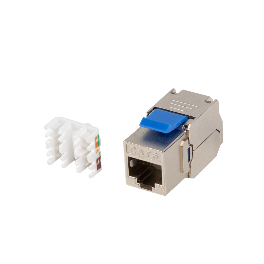 Gniazdo RJ45 Keystone Lanberg – Kat.6 / 6a / 7 / 8 – ekranowane / nieekranowane