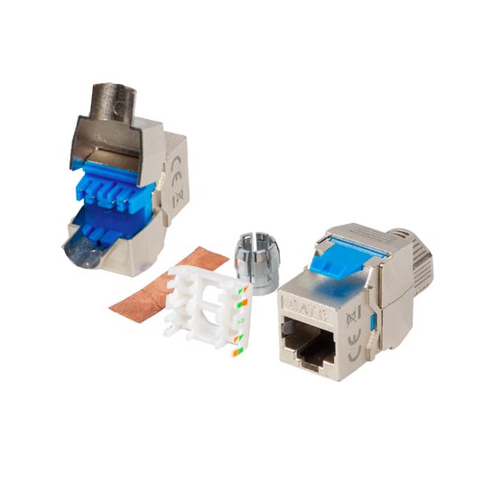 Gniazdo RJ45 Keystone Lanberg – Kat.6 / 6a / 7 / 8 – ekranowane / nieekranowane