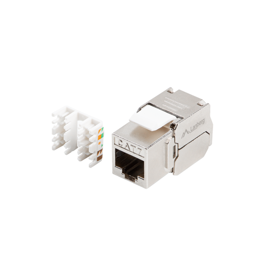 Gniazdo RJ45 Keystone Lanberg – Kat.6 / 6a / 7 / 8 – ekranowane / nieekranowane