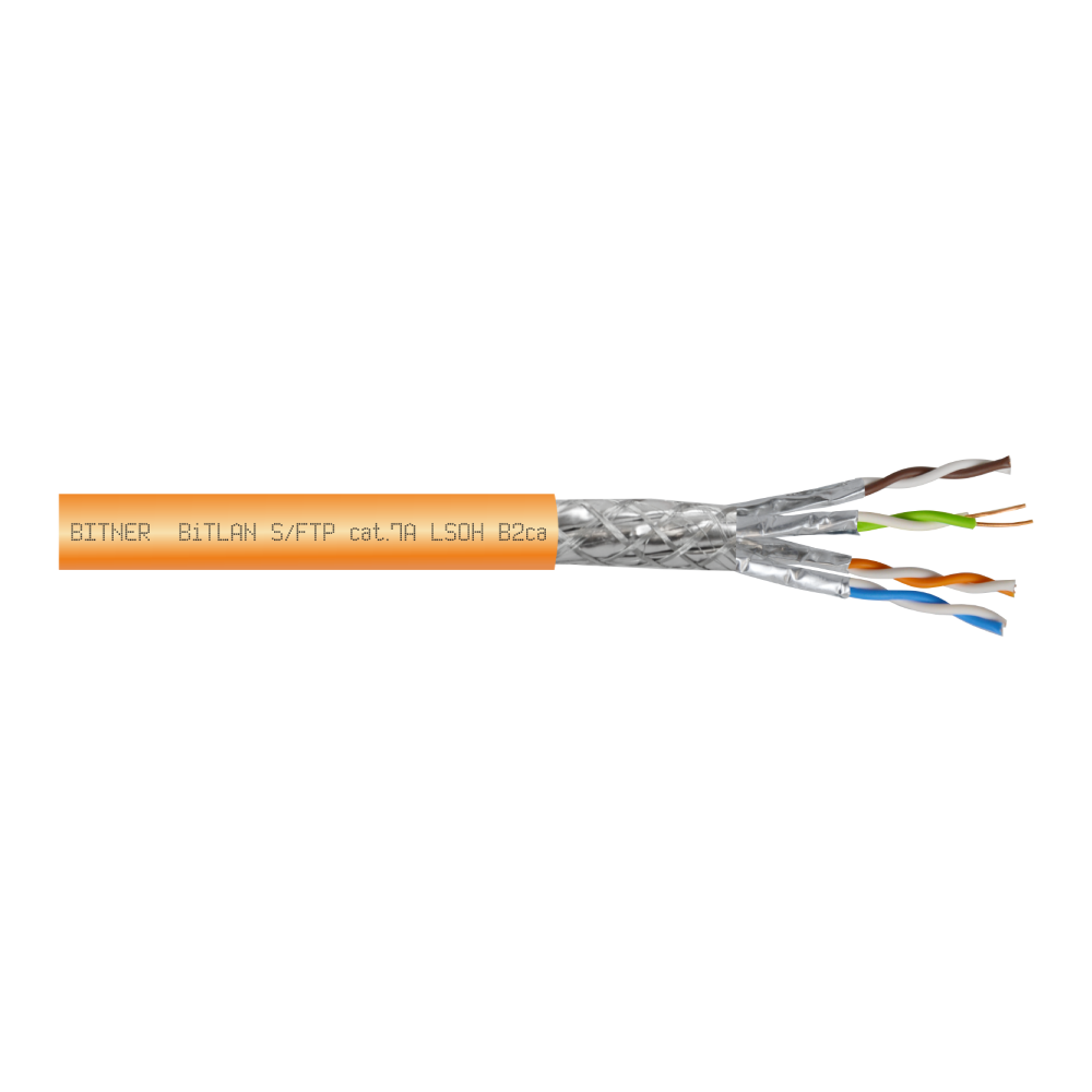 Kabel Ethernet S/FTP kat.7a BiTLAN – 1m, 1200MHz, ekranowana skrętka