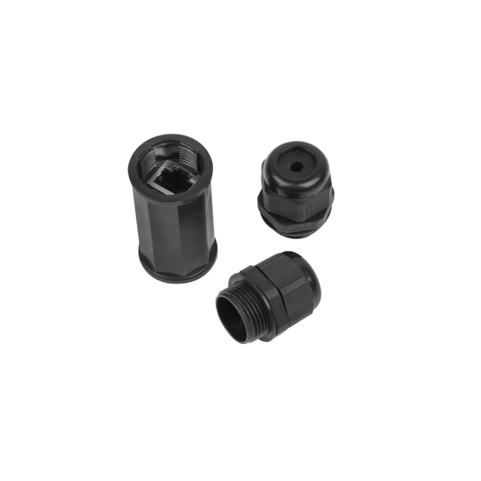 Adapter sieciowy LAN 2xRJ45 Kat.6 FTP – złączka beczka wodoodporna IP67