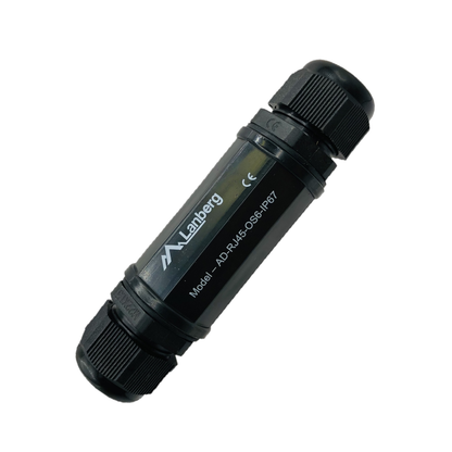 Adapter sieciowy LAN 2xRJ45 Kat.6 FTP – złączka beczka wodoodporna IP67