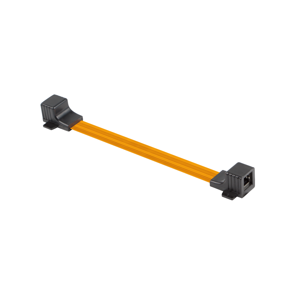 Przejściówka okienna RJ45 Kat.5e – przelotka 17 cm, 2x gniazdo LAN