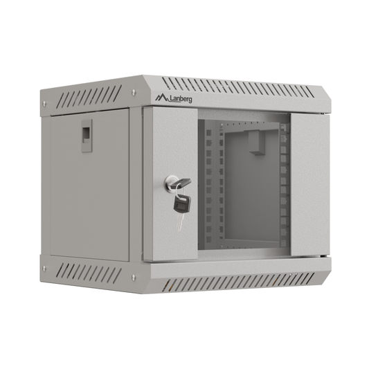 Szafa instalacyjna Rack wisząca 10" szara / czarna / 4U / 6U / 9U przeszklone drzwi