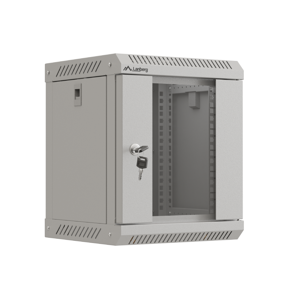 Szafa instalacyjna Rack wisząca 10" szara / czarna / 4U / 6U / 9U przeszklone drzwi