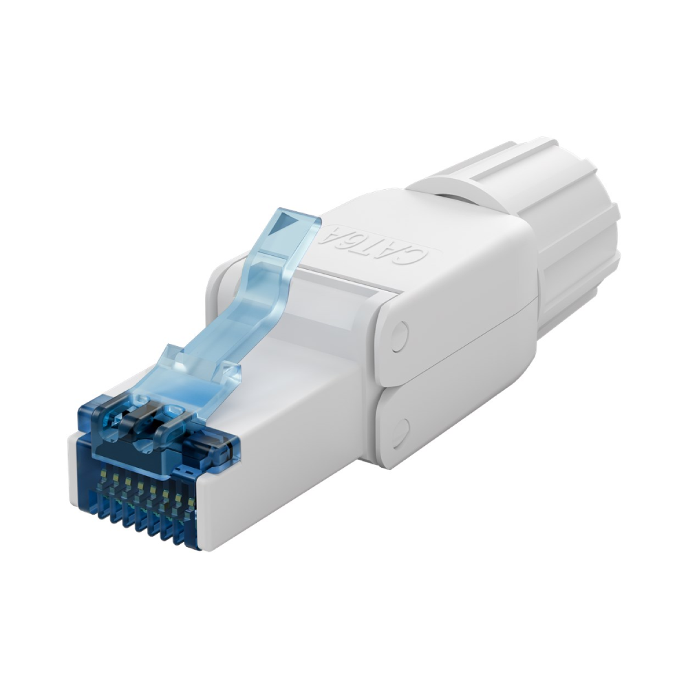Beznarzędziowy wtyk sieciowy RJ45 UTP Kat.5e / 6 / 6A – szybki montaż