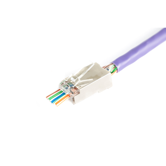 Wtyk RJ45 przelotowy z osłonką kat.6 UTP/FTP | AWG 26–24 | 5 szt.