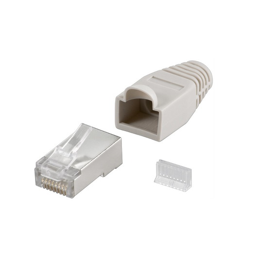 Wtyk sieciowy teleinformatyczny RJ45 kat.5e STP z osłonką, 2 sztuki