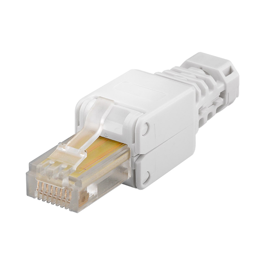 Beznarzędziowy wtyk sieciowy RJ45 UTP Kat.5e / 6 / 6A – szybki montaż
