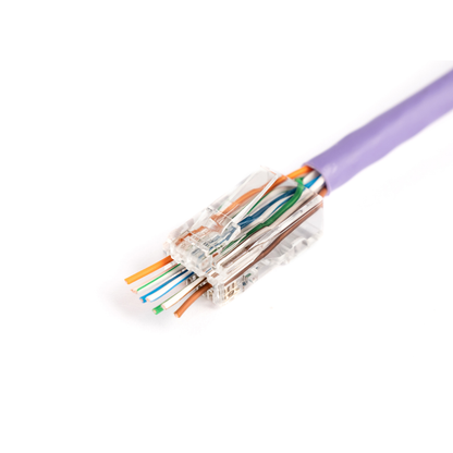 Wtyk RJ45 przelotowy z osłonką kat.6 UTP/FTP | AWG 26–24 | 5 szt.