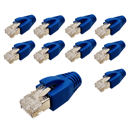 Wtyk RJ45 Talvico Cat.7 FTP ekranowany zaciskany z klipsem i osłonką