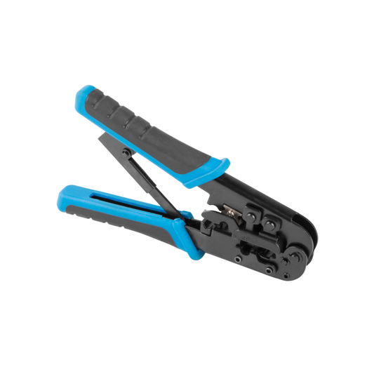 Lanberg NT-0201 – zaciskarka wtyków RJ45, RJ12, RJ11 + ściągacz izolacji (4P, 6P, 8P)