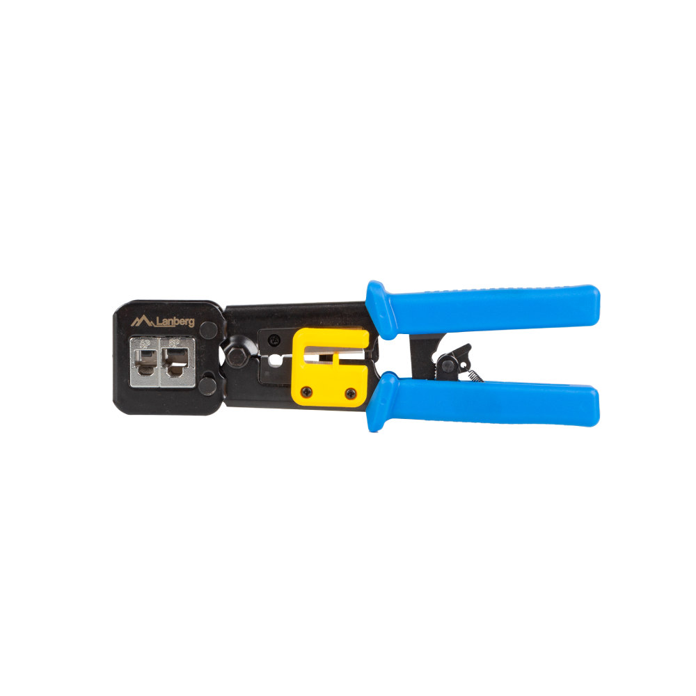Zaciskarka do wtyków przelotowych RJ45 RJ12 RJ11 ściągacz izolacji Lanberg NT-0204