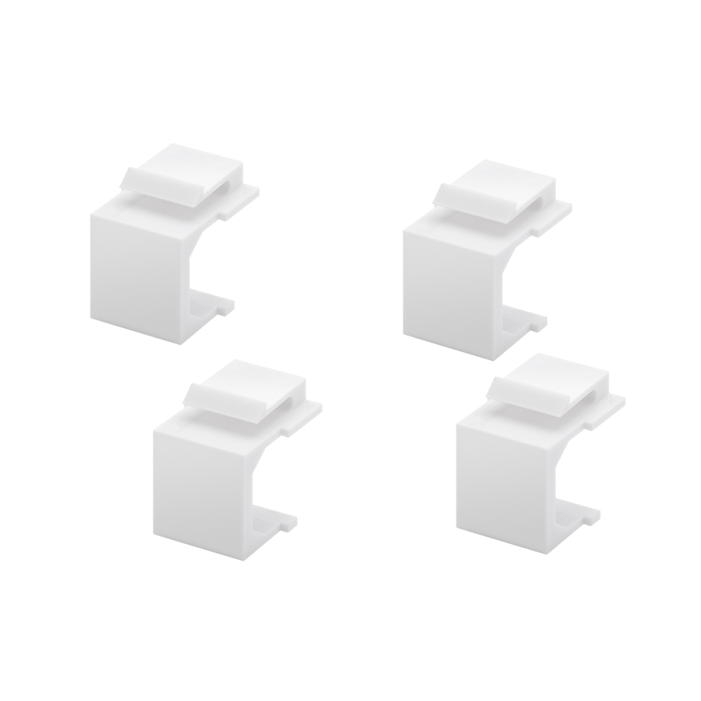 Zaślepki Keystone do paneli – Biały komplet 4 szt. | Moduł osłona RJ45