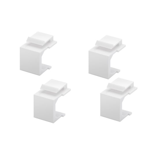 Zaślepki Keystone do paneli – Biały komplet 4 szt. | Moduł osłona RJ45