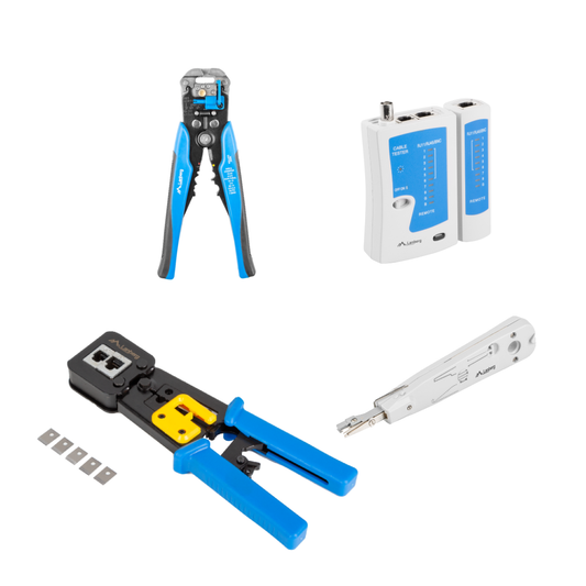 Pro Zestaw Instalatora - Zaciskarka, Tester, Ściągacz i Nóż LSA