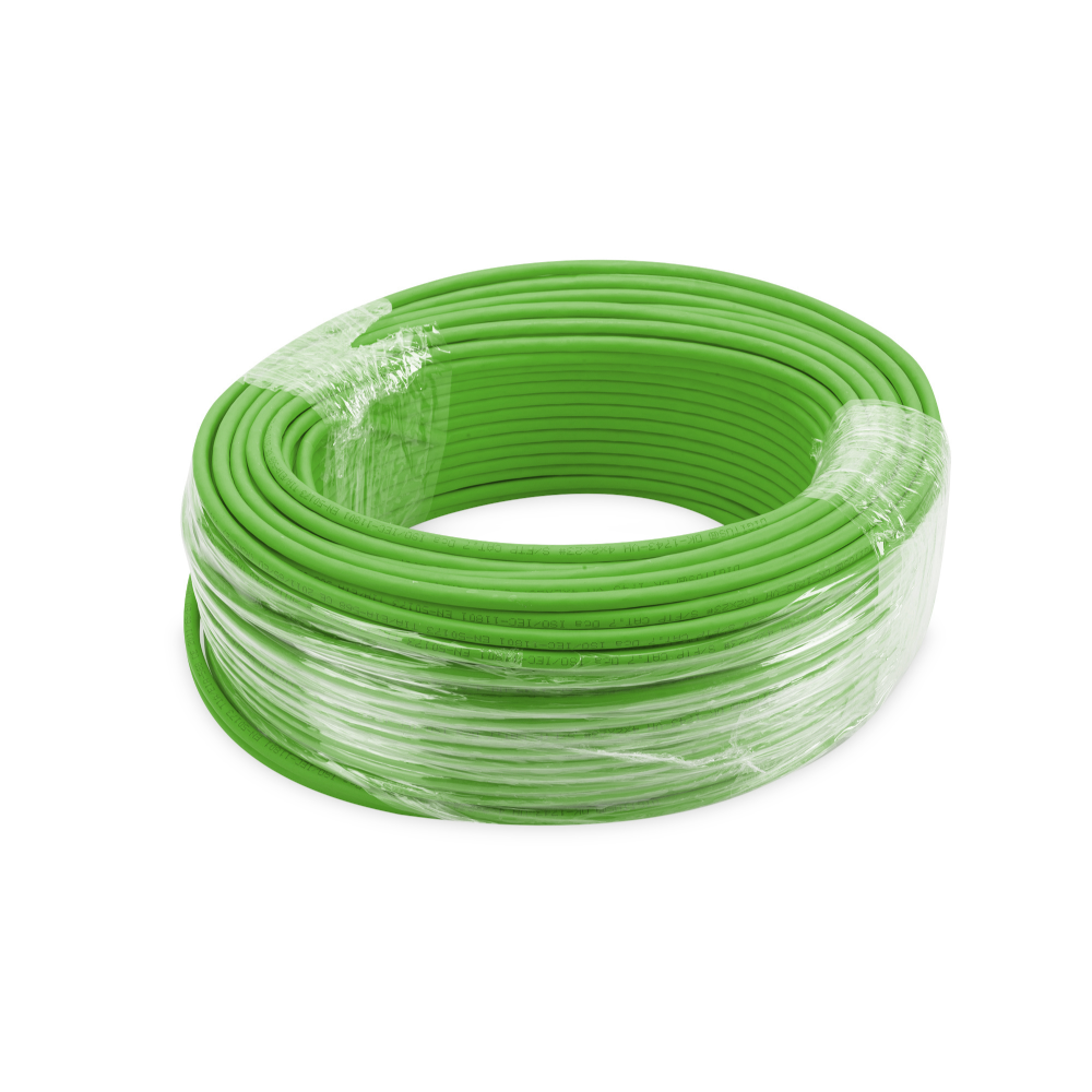 Przewód internetowy kabel sieciowy  kat.8 S/FTP AWG 22/1 LSOH zielony 50m