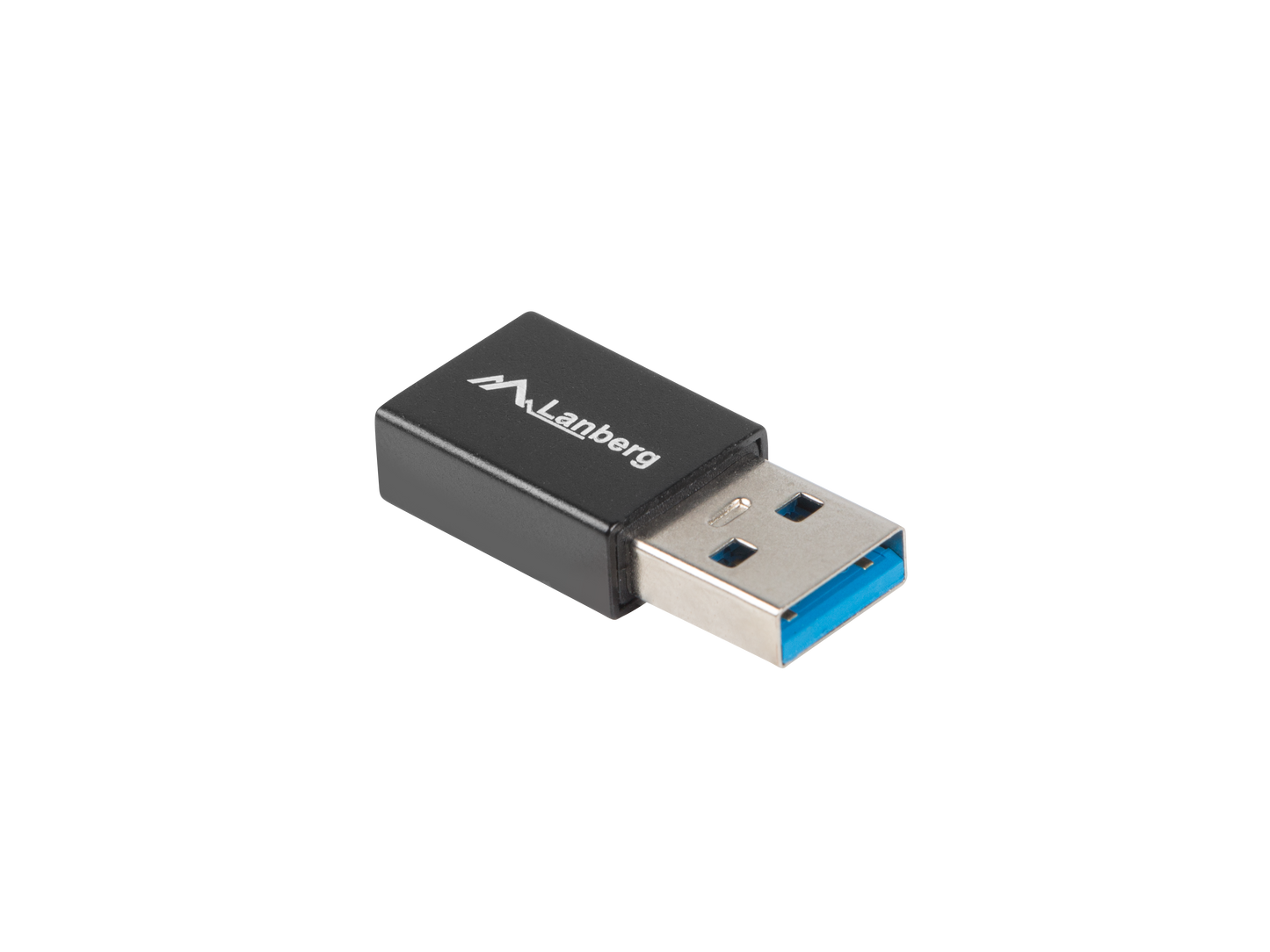 Adapter USB-C (F) do USB-A (M) 3.1 OTG czarny – Lanberg przejściówka USB