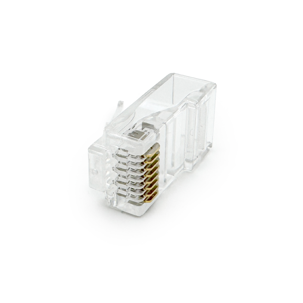 Wtyk RJ45 (8P8C) uniwersalny kat.6 nieekranowany AWG 26-24 opakowanie 100 szt