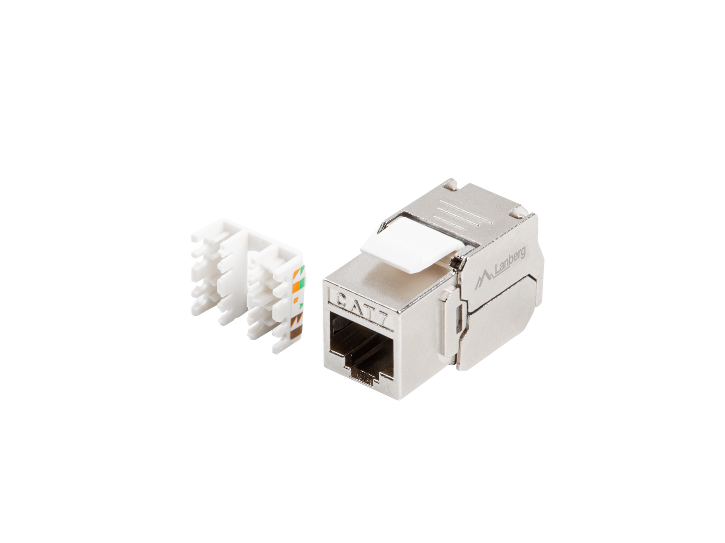 Gniazdo RJ45 Keystone Lanberg – Kat.6 / 6a / 7 / 8 – ekranowane / nieekranowane