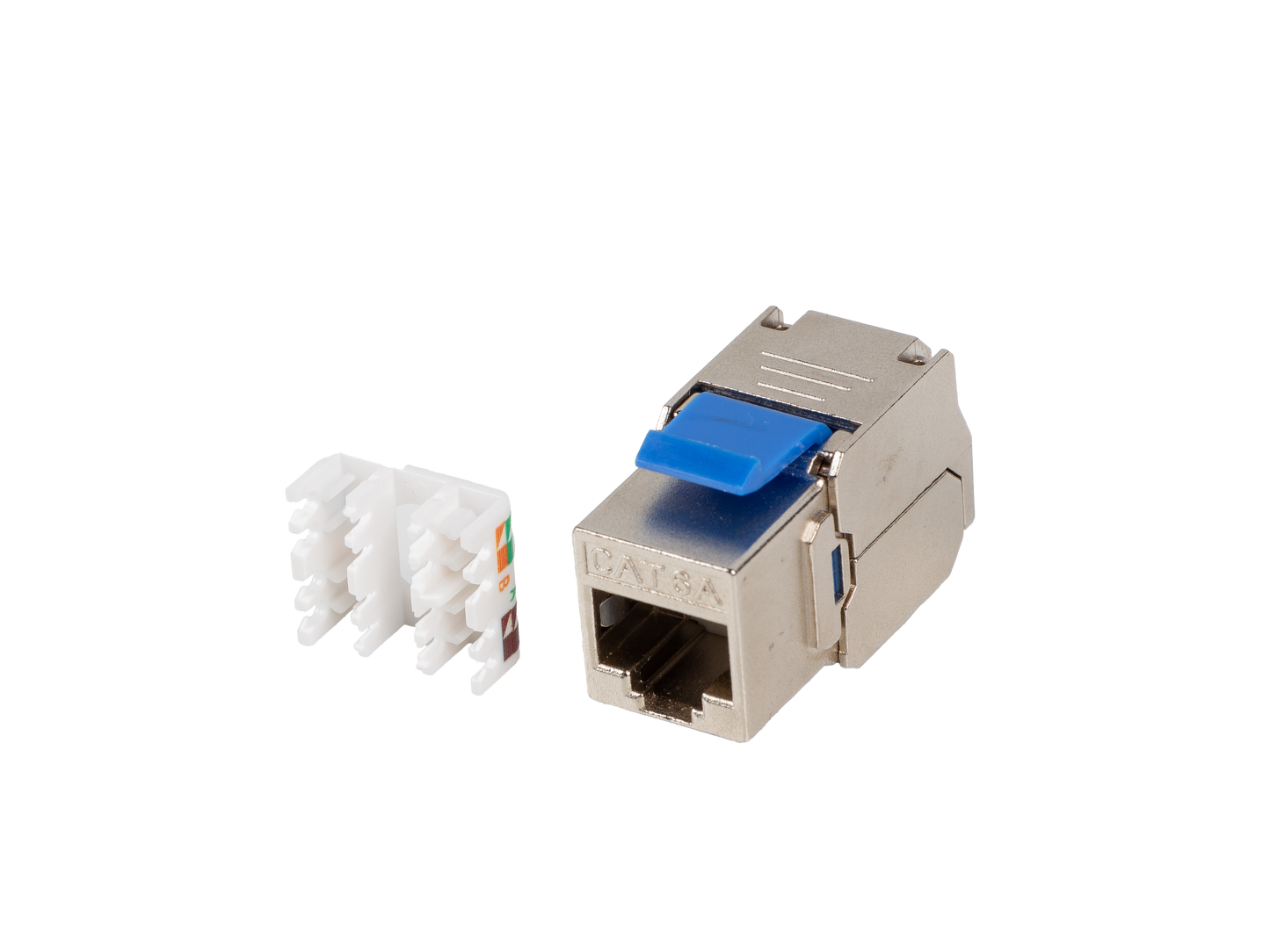 Gniazdo RJ45 Keystone Lanberg – Kat.6 / 6a / 7 / 8 – ekranowane / nieekranowane