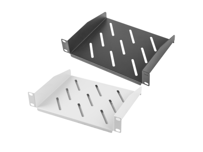 Półka do szaf RACK 10" 1U 310mm czarna / szara udźwig 20kg