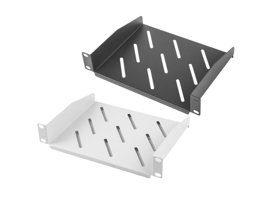 Półka do szaf RACK 10" 1U 310mm czarna / szara udźwig 20kg